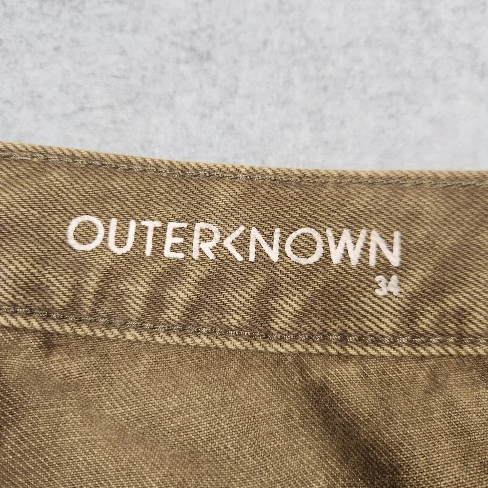 Outerknown Jeans 34x30 (Actual 36x32) Green Brown Denim SEA Drifter Tapered